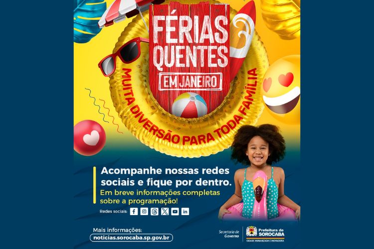 “Férias Quentes” levará programação especial às famílias de Sorocaba